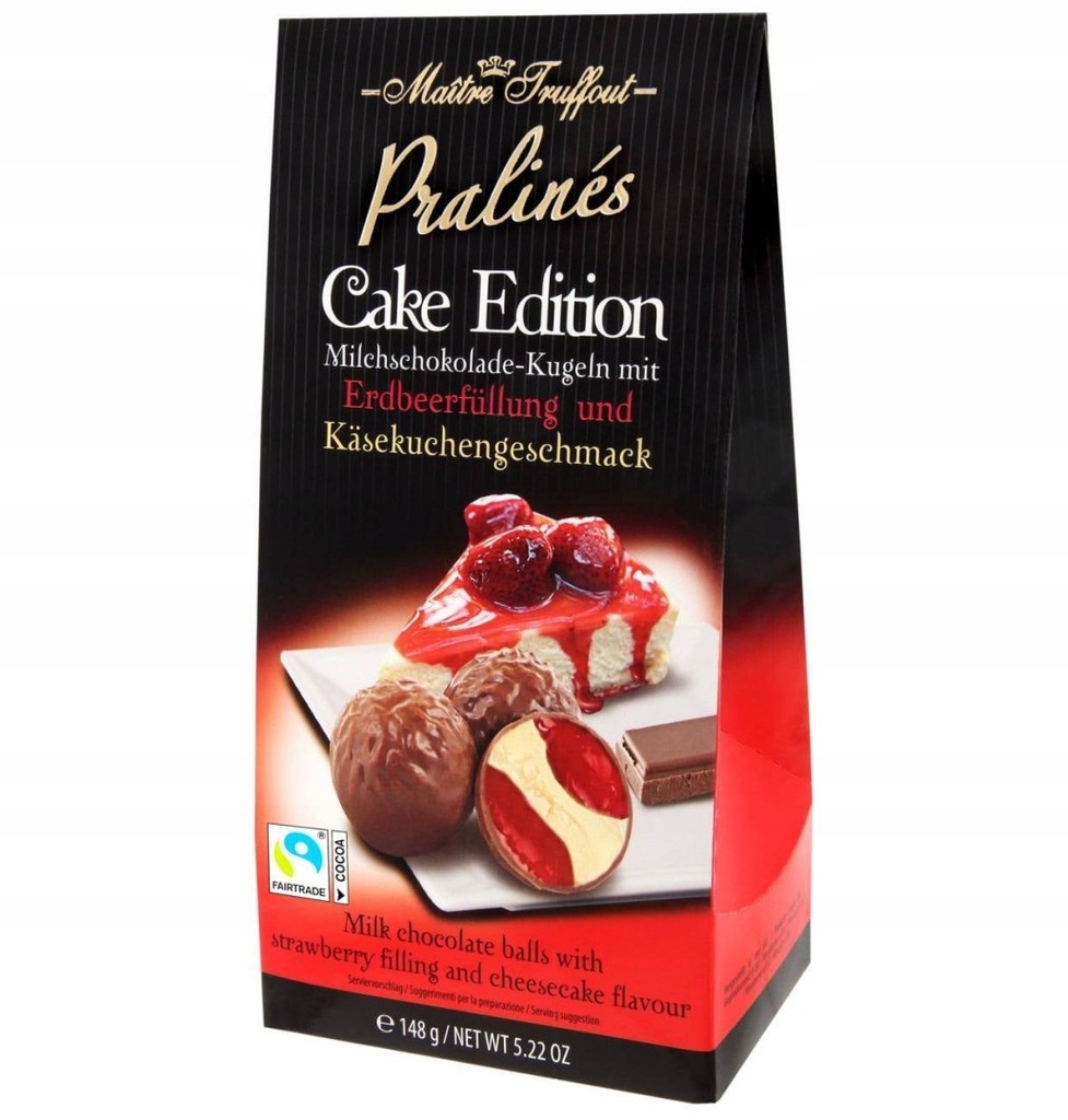 MaitreTruffout Pralinen Cake Edition Pralinki Sernikowo-Truskawkowe 148 g