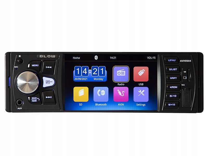 Купить Автомобильное радио BLOW Bluetooth USB SD MP5 с ЖК-дисплеем: отзывы, фото, характеристики в интерне-магазине Aredi.ru