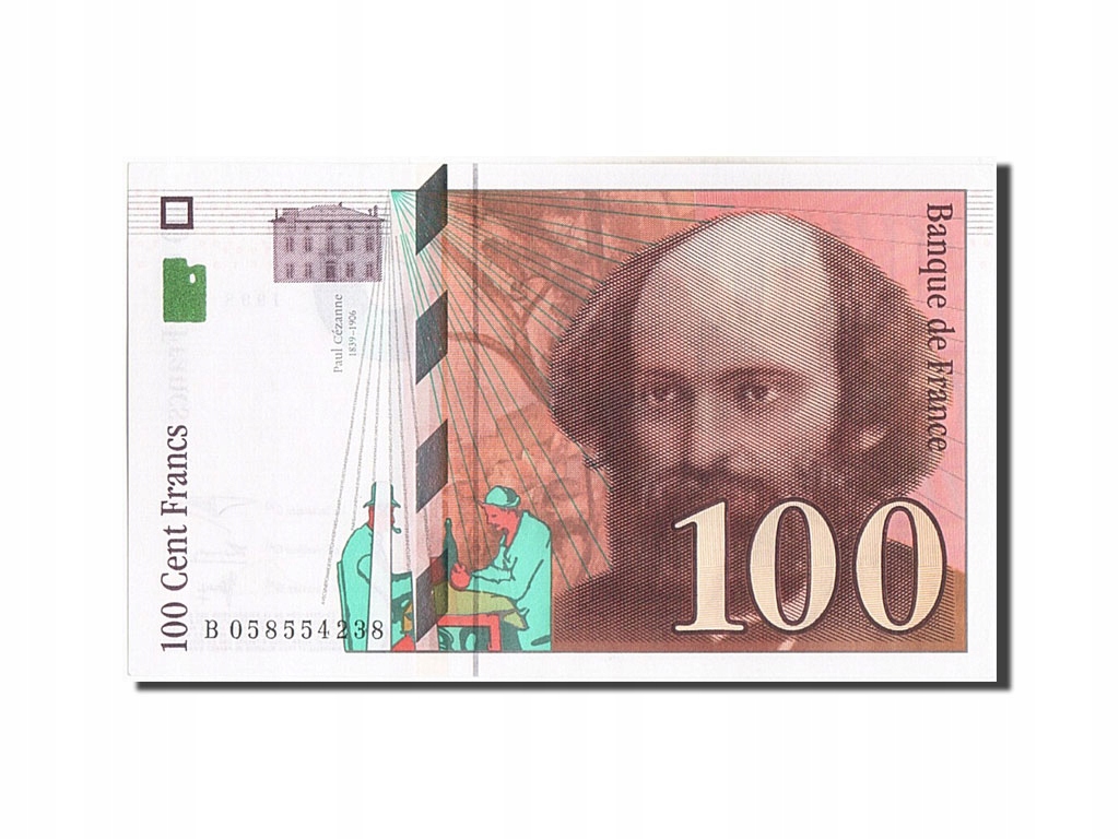 Banknot, Francja, 100 Francs, Cézanne, 1998, UNC(6