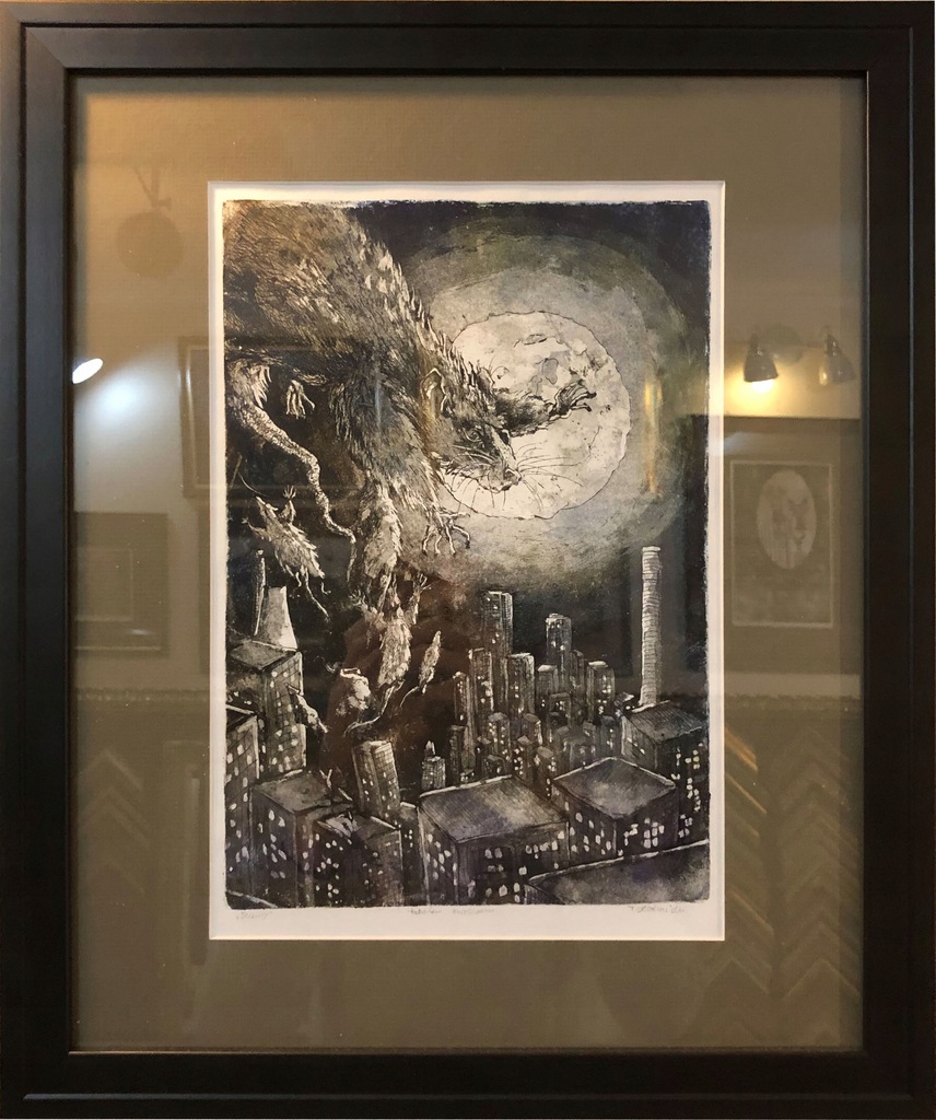 Grafika T. Kosmida "Szczury" 39x47 cm