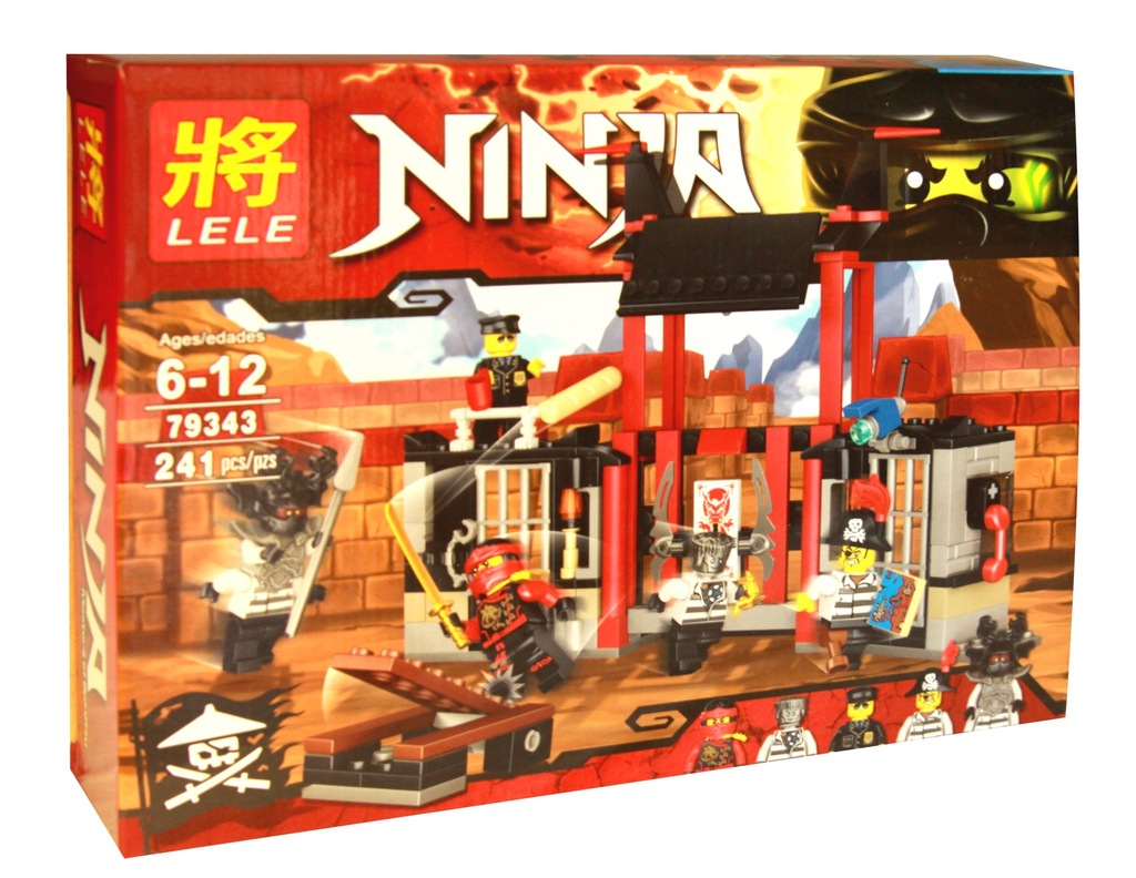 Klocki Ninja więzienie, 5 figurek
