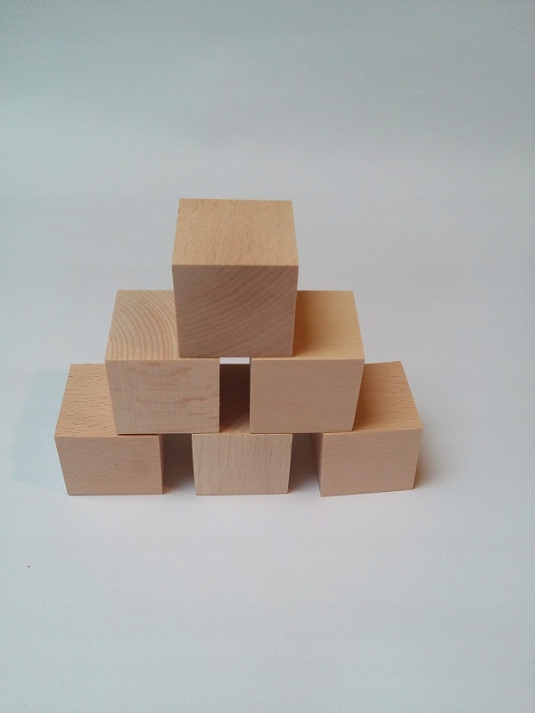 drewniane klocki sześcian 4x4 decoupage 1 kom=5szt