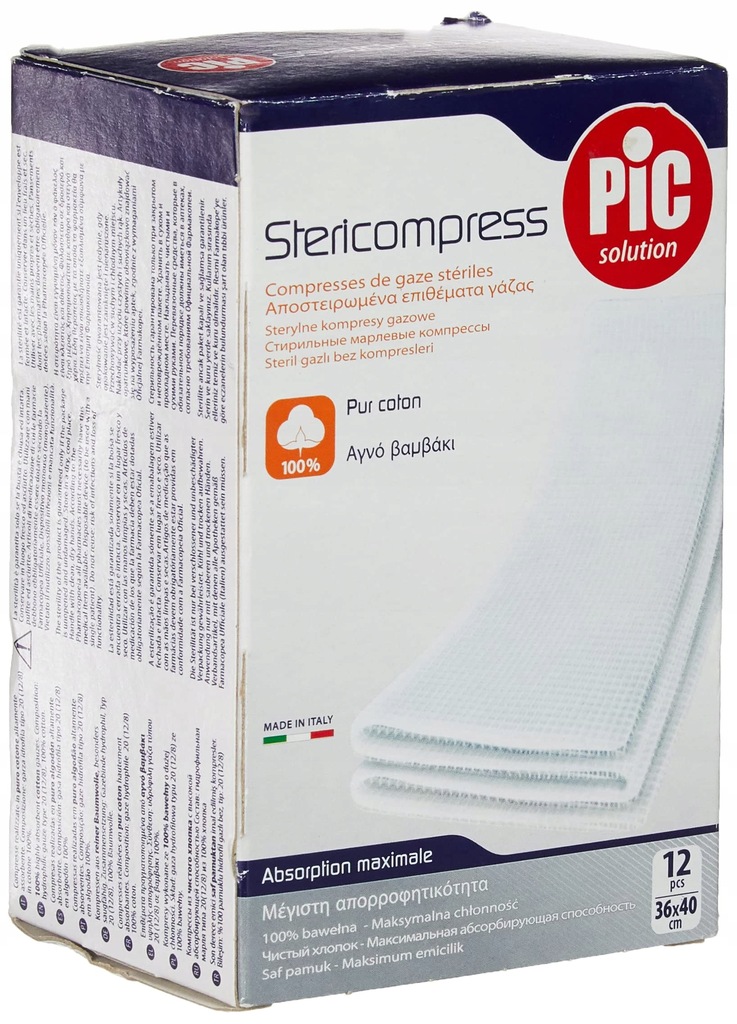 PIC STERYLNE KOMPRESY 36 X 40 CM