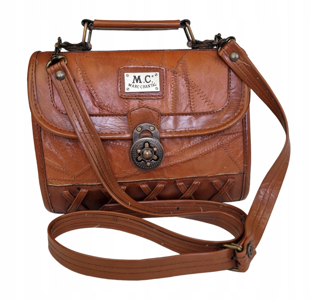 MARC CHANTAL skórzana torebka vintage z lat 80.