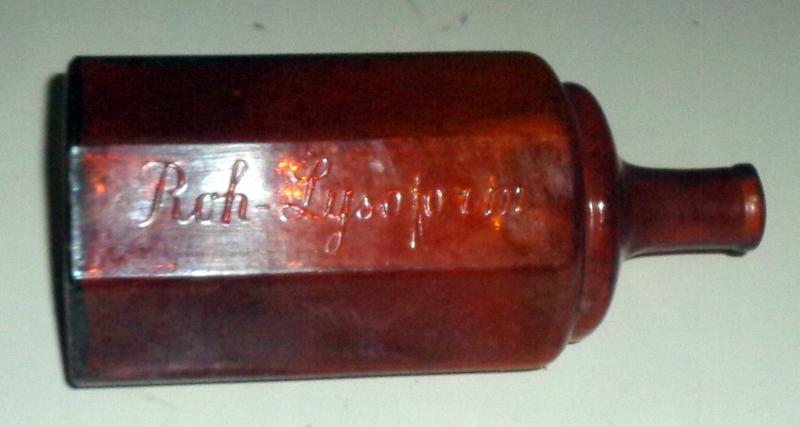 ROH-LYSOFORM -stara przedwojenna butelka apteczna.