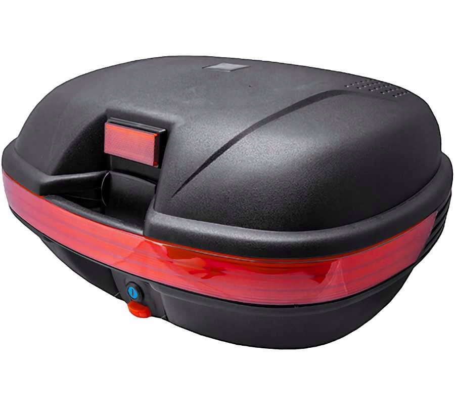 Kufer BT800, 43 l., czarny, czerwony odblask