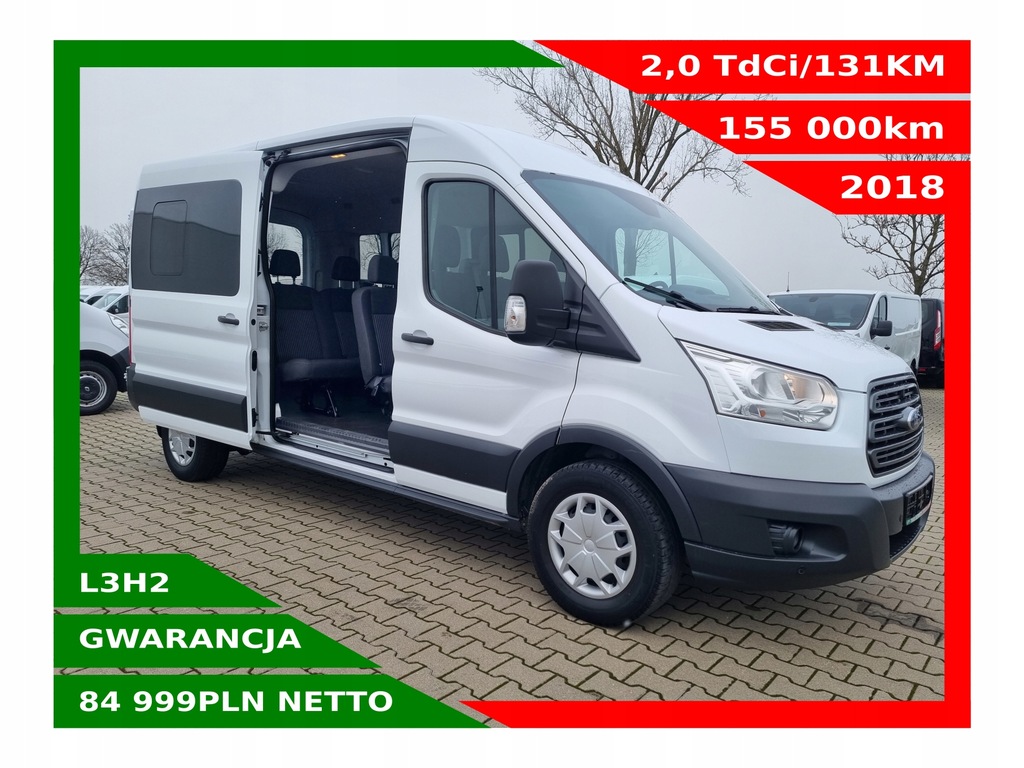 FORD TRANSIT L3H2 9-cio OSOBOWY KLIMA TEMPOMAT CZUJNIKI HAK 2000KG