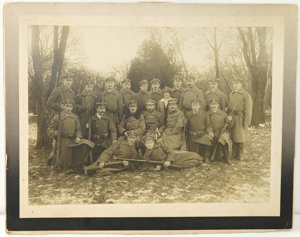 Kielce 4 Pułk Legionów TABLO LEGIONY Mundur Kokarda Bagnet Karabin 1918 rok