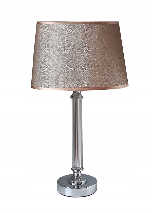 Lampka nocna stołowa szampańska nowoczesna 44cm