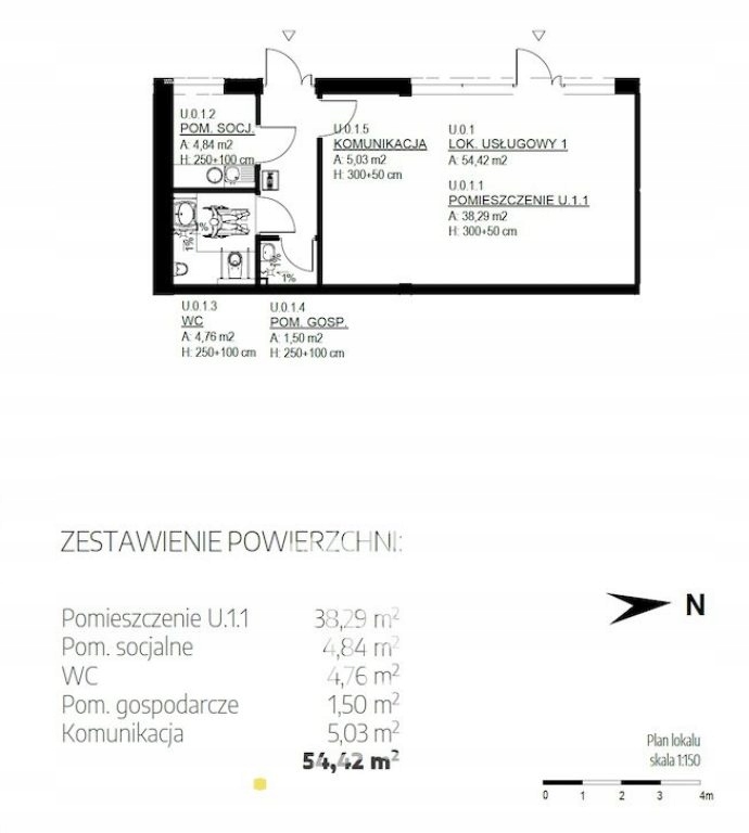Komercyjne, Wrocław, Psie Pole, 49 m²