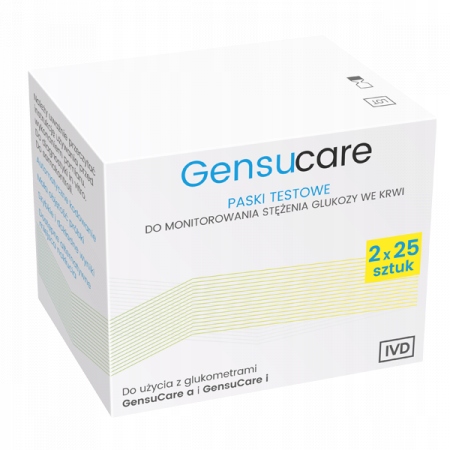 Gensucare paski do glukometru 2 x 25 szt. cukrzyca