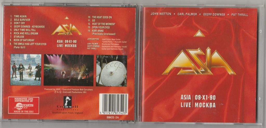 ASIA Live Moscow 09-XI-90 CD 1991 Cromwell UK