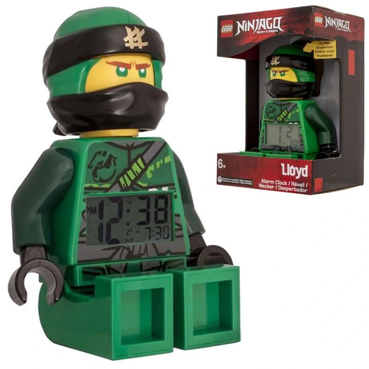 LEGO LED FIGURKA NINJAGO ZEGAR BUDZIK LCD LLOYD