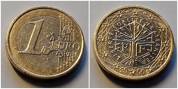 Francja 1 euro 2000r