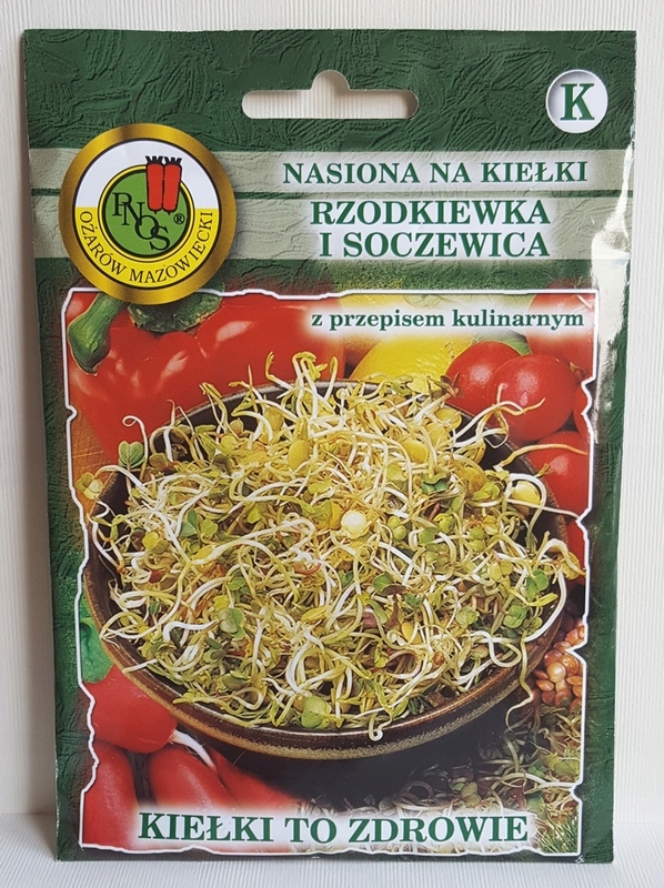 Nasiona do kiełkowania - kiełki RZODKIEWKA+SOCZEW