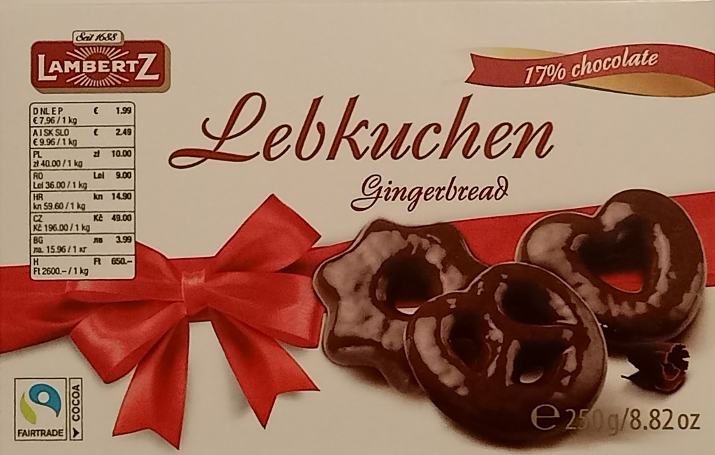 Lambertz Pierniki w czekoladzie 250g