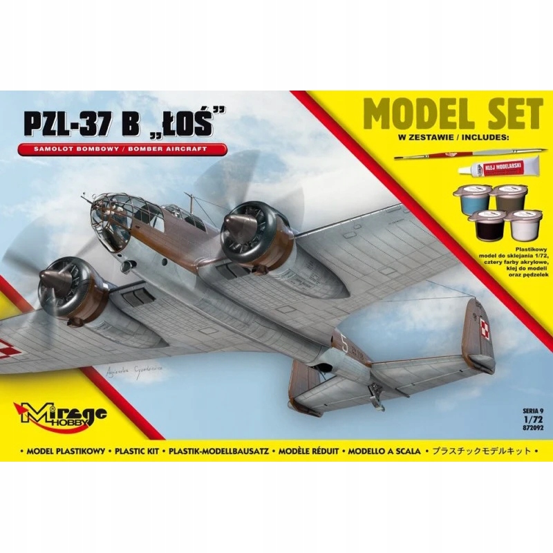 PZL-37B ŁOŚ model set