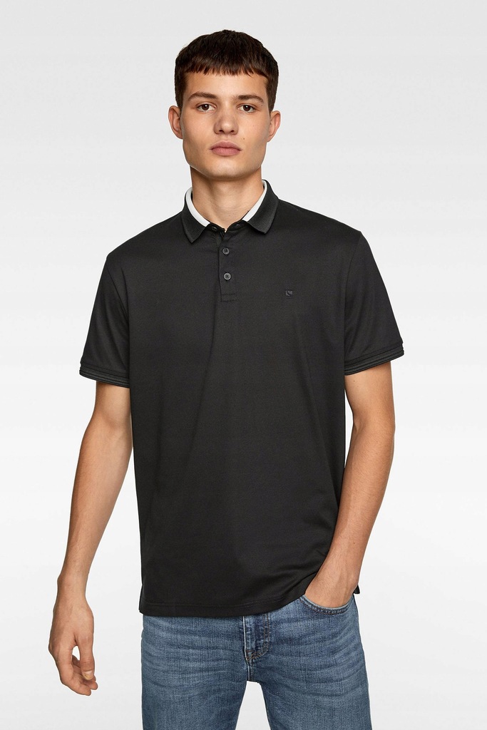 01V138 ZARA__MJ7 KOSZULKA POLO KONTRAST__L