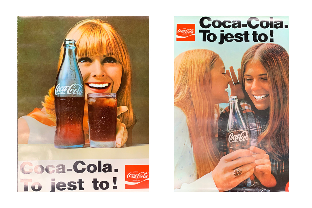 ORYGINALNE historyczne plakaty Coca-Cola z 1972r.