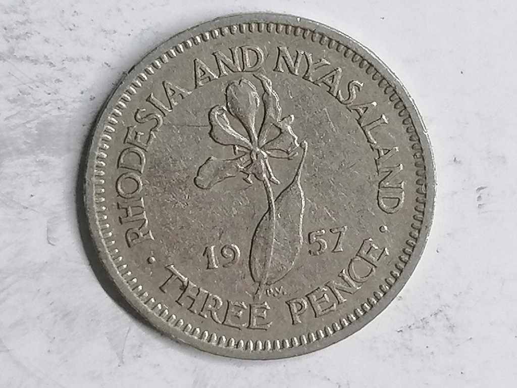 Rodezja 3 Pence 1957r