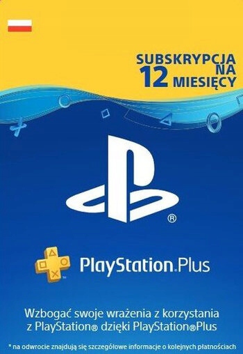 PLAYSTATION PS PLUS 12 MIESIĘCY KOD PS5 PS4 365DNI