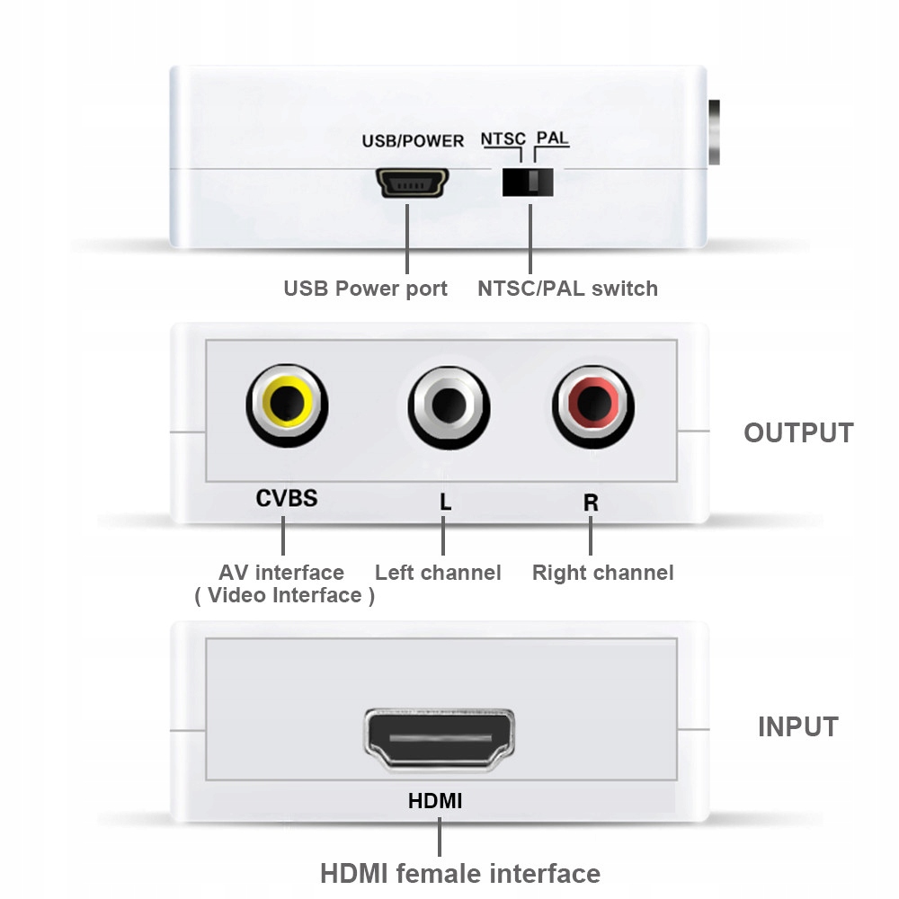 Купить АДАПТЕР КОНВЕРТЕР СИГНАЛОВ HDMI в AV AUDIO RCA: отзывы, фото, характеристики в интерне-магазине Aredi.ru