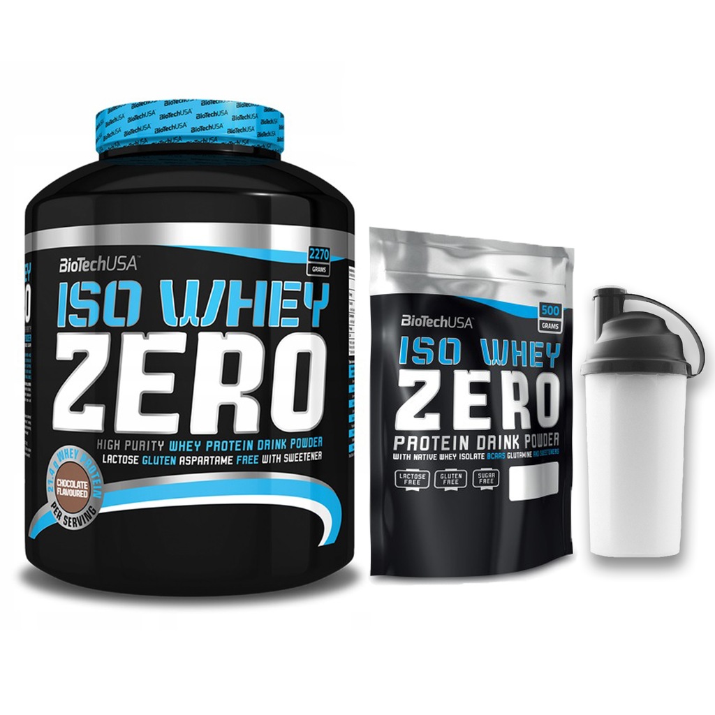 BIOTECH ISO WHEY ZERO 2270g + 500g BIAŁKO IZOLAT