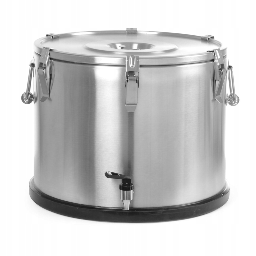 Pojemnik termiczny termos stalowy z kranem do tran