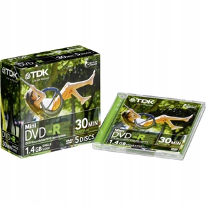 Купить TDK DVD-R Mini 1,4 ГБ DVD 8 см в футляре, 5 штук: отзывы, фото, характеристики в интерне-магазине Aredi.ru