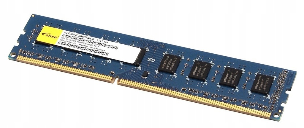 PAMIĘĆ DDR3 DIMM ELIXIR 2GB PC3-10600U 1Rx8