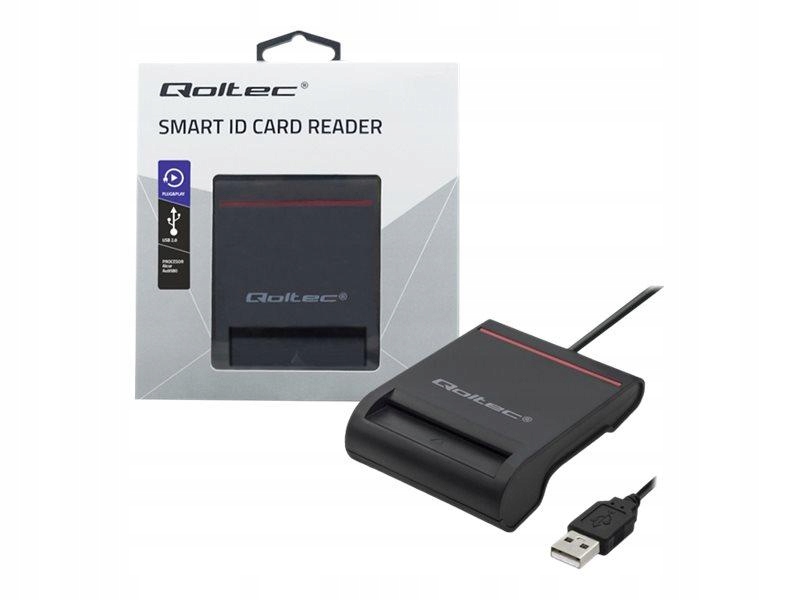 QOLTEC Smart chip ID card scanner USB 2.0 Plug&Play