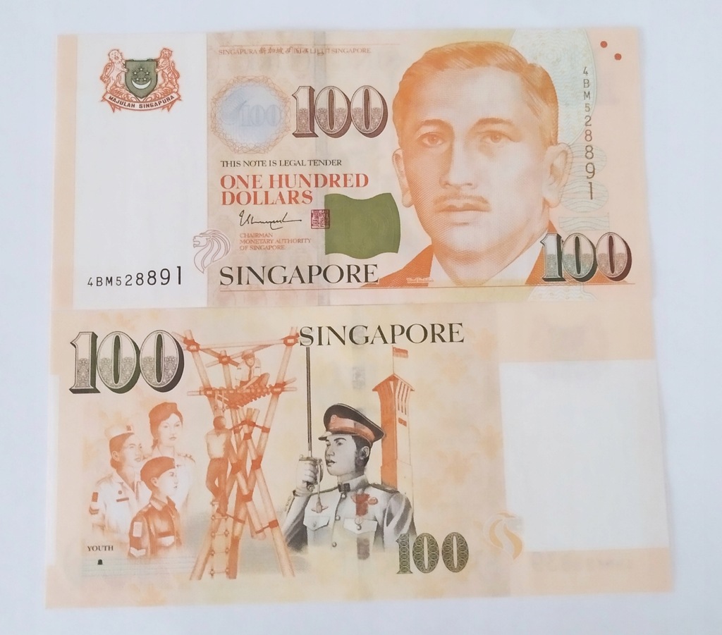 Singapur 100 dolarów aUNC