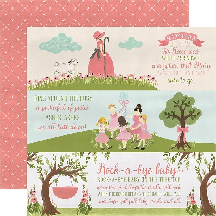 Papier 30 x 30 - Carta Bella - Girl Nursery Rhymes