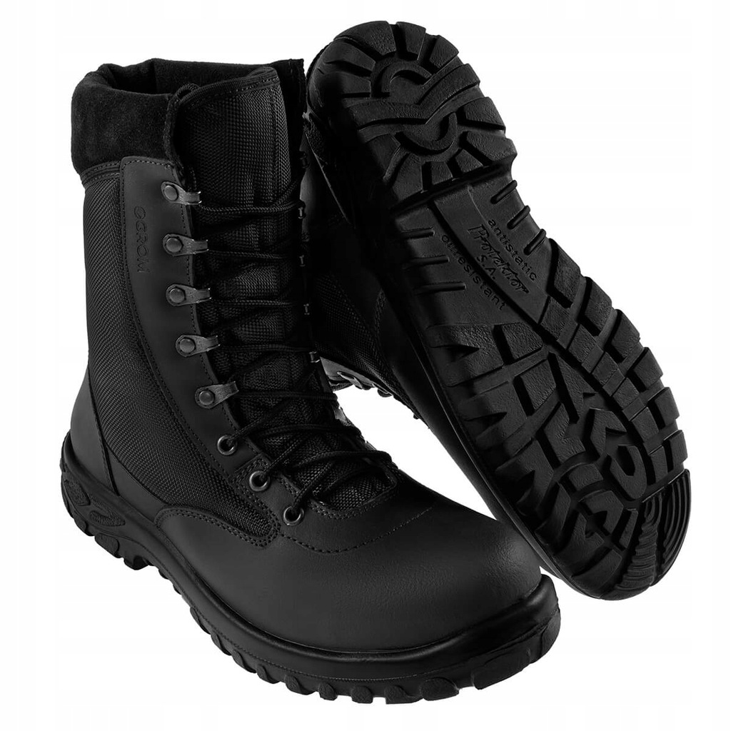 Buty Wojskowe Taktyczne Protektor Grom Black Czarne 01-108742 44