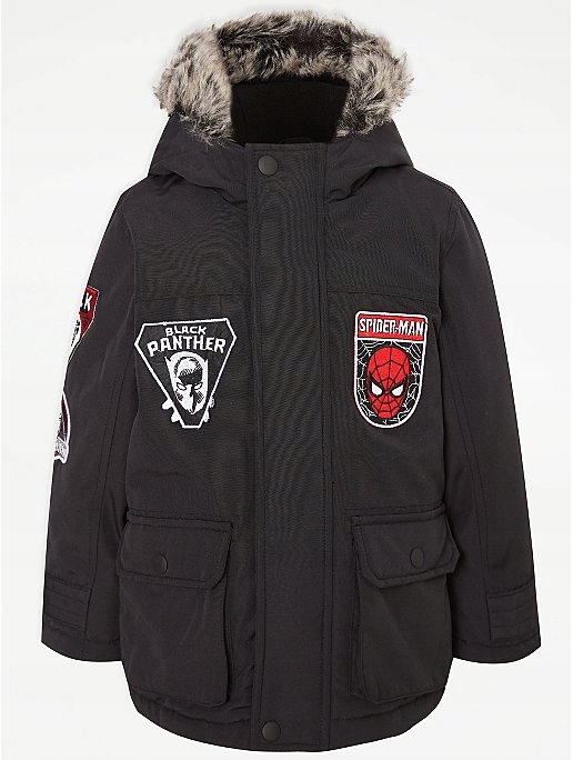 GEORGE jesienno-zimowa kurtka parka Marvel Spiderman 98-104 SALE