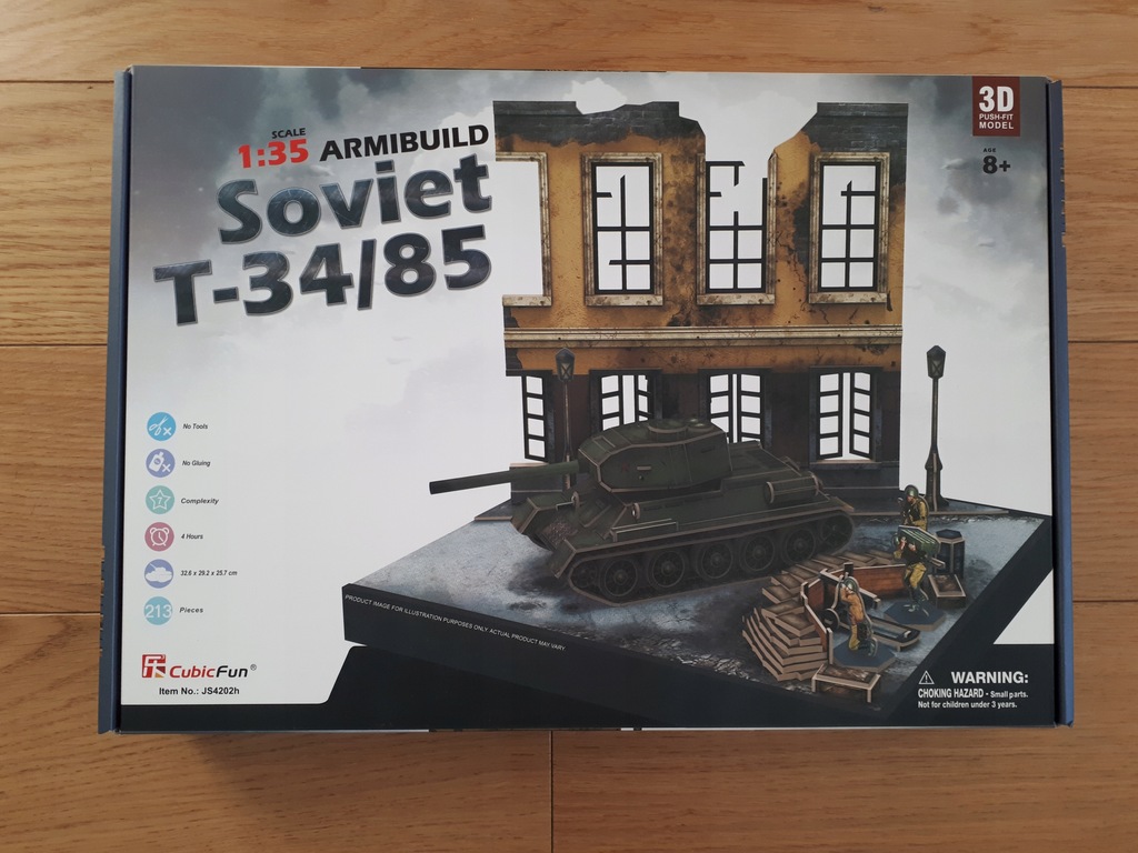 CUBIC FUN / Puzzle 3D Soviet T-34/85 / NOWE