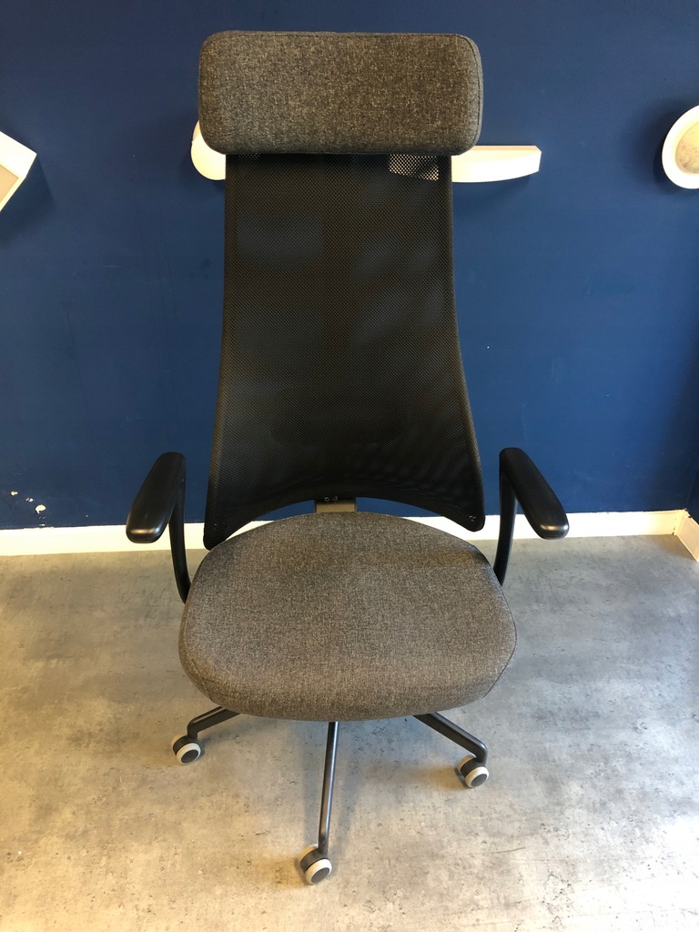 Krzesło biurowe czarno-szare Ikea