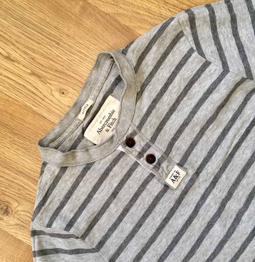 Abercrombie & Fitch - SLIM GRAY CASUAL TEE - M