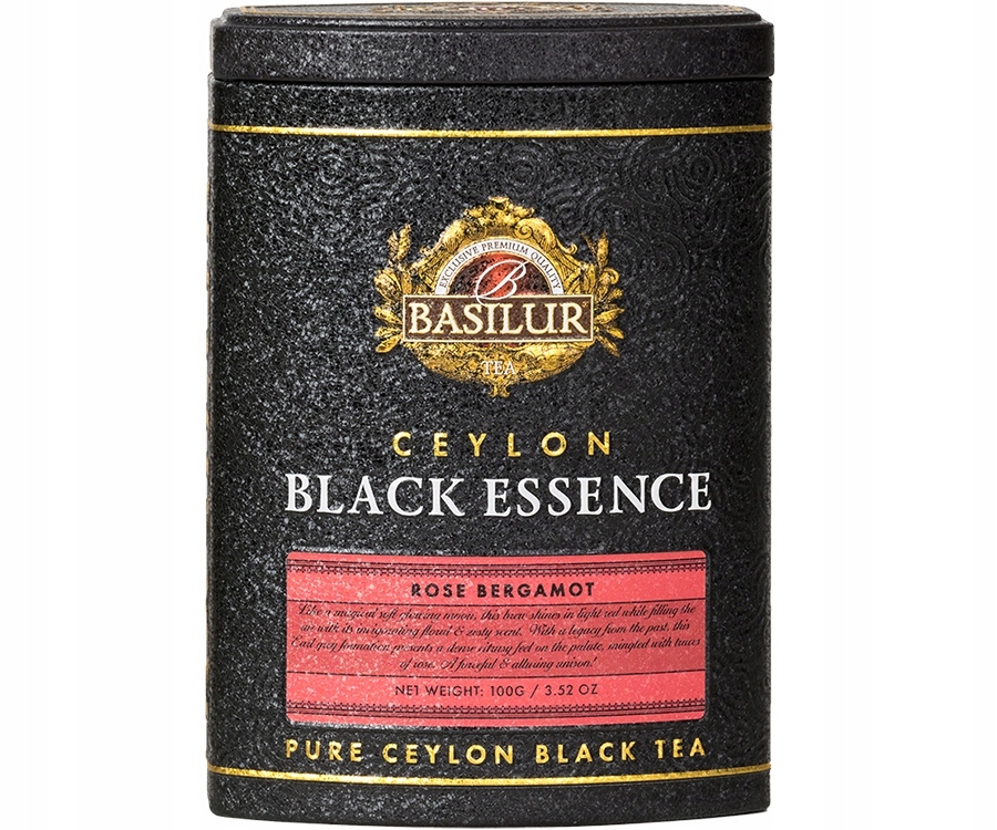 Herbata czarna BASILUR ROSE BERGAMOT róża cytrusy liść - puszka 100 g