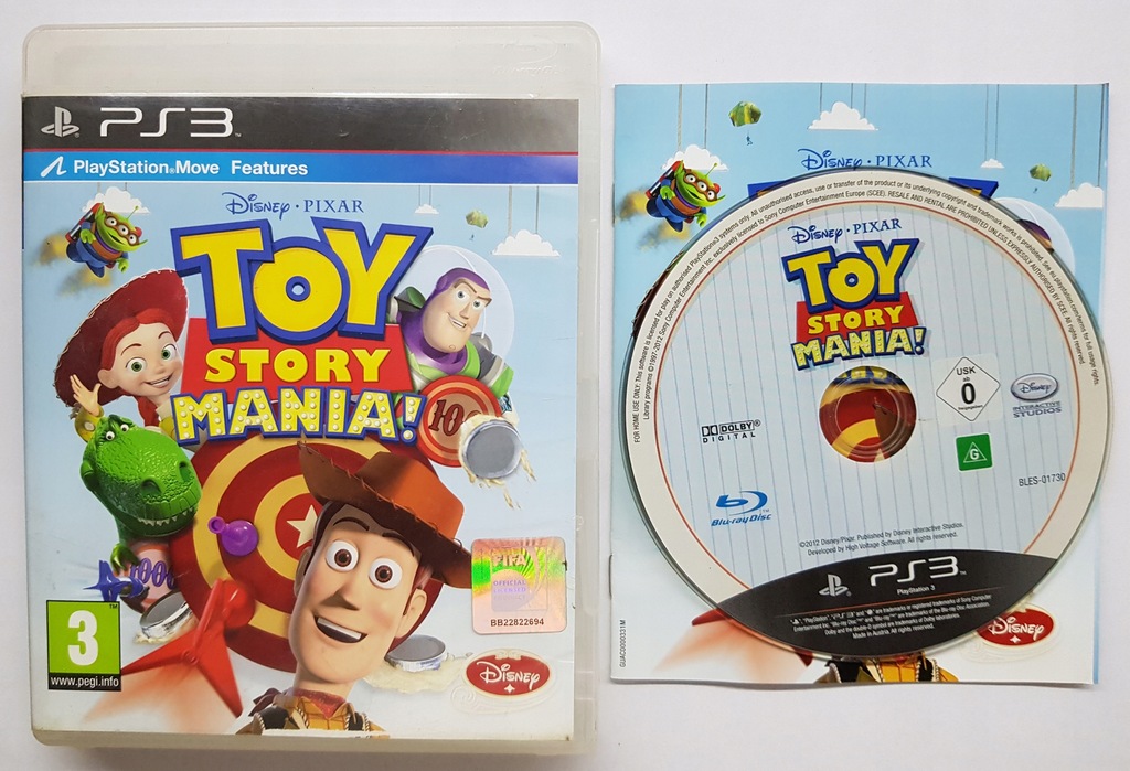 TOY STORY MANIA PS3 / DISNEY PIXAR / PS MOVE / HIT