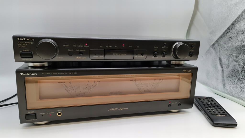 Wzmacniacz Technics SU-C1000+SE-A1000 + Pilot Oryg