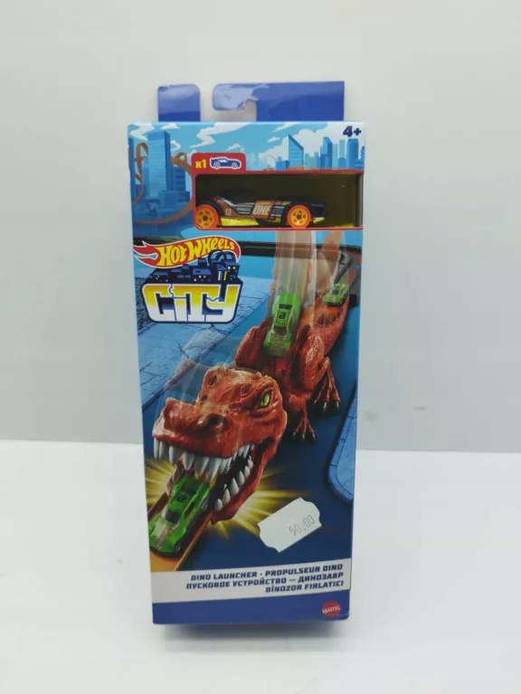 HOT WHEELS WYRZUTNIA Z DINOZAUREM + AUTKO GVF42