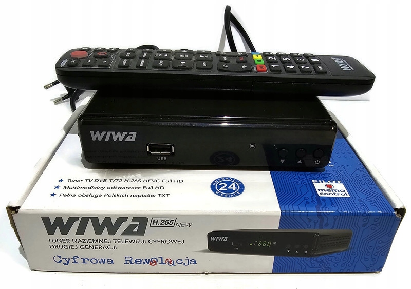 Dekoder Tuner DVB-T2 Wiwa H.265