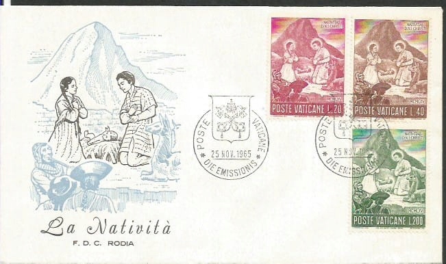 Watykan 1965, Boże Narodzenie. K. Dąbrowska. FDC