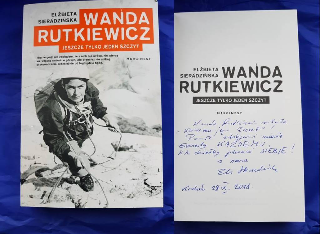 „Wanda Rutkiewicz”, E. Sieradzińska, z dedykacją