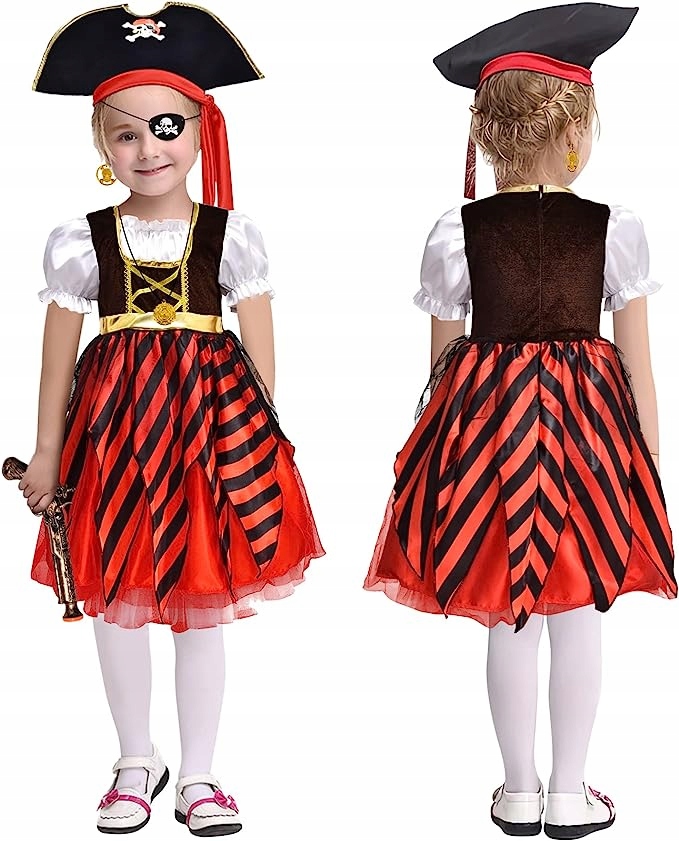 ReliBeauty strój piratki dla dziewczynki r. 110cm