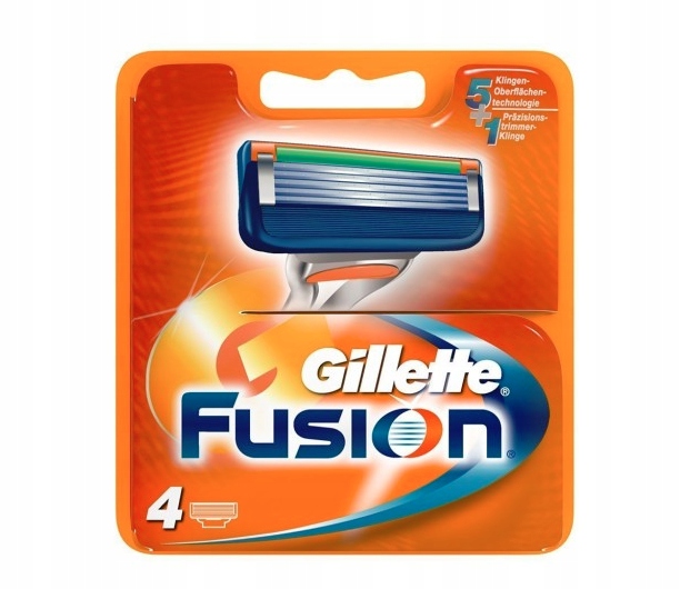 ORYGINALNE NOŻE OSTRZA WKŁADY GILLETTE FUSION x4