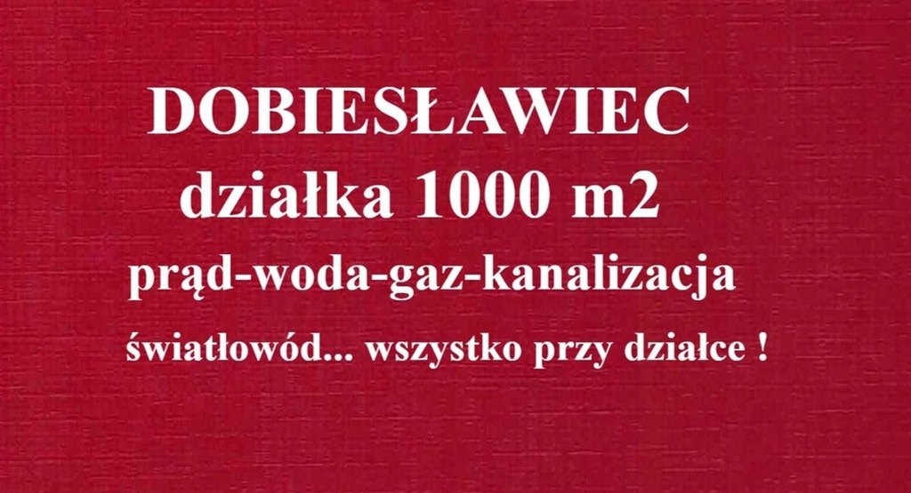 Działka, Dobiesławiec, Będzino (gm.), 1000 m²