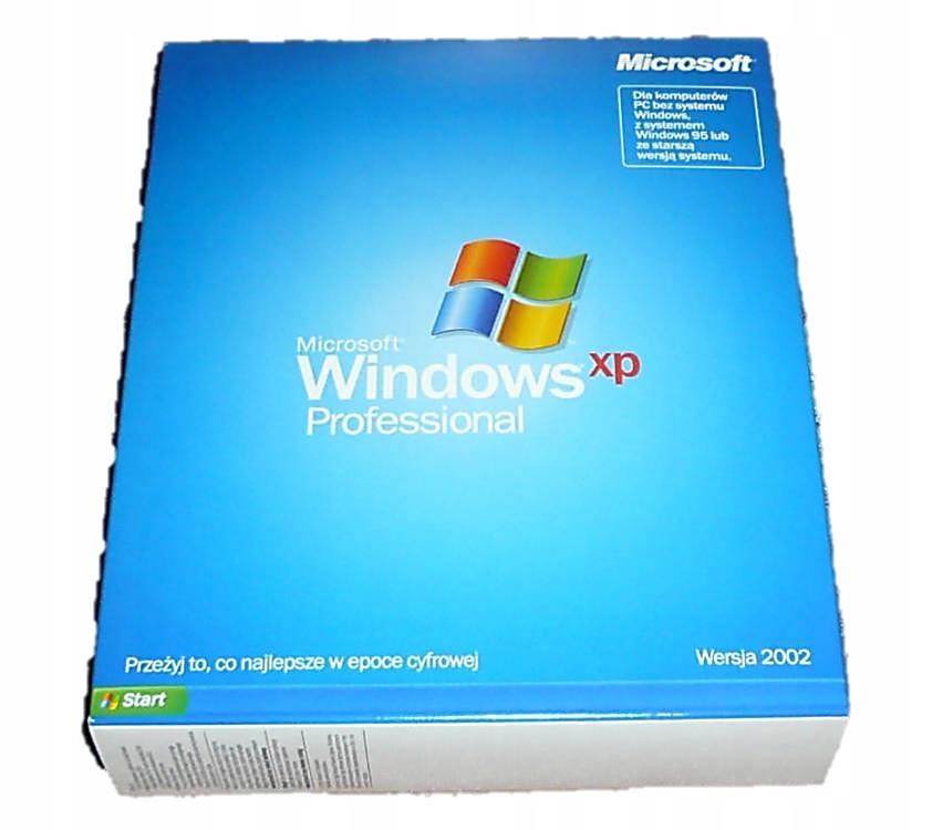 ORYGINALNY Windows XP Professional SP1 BOX POLSKI