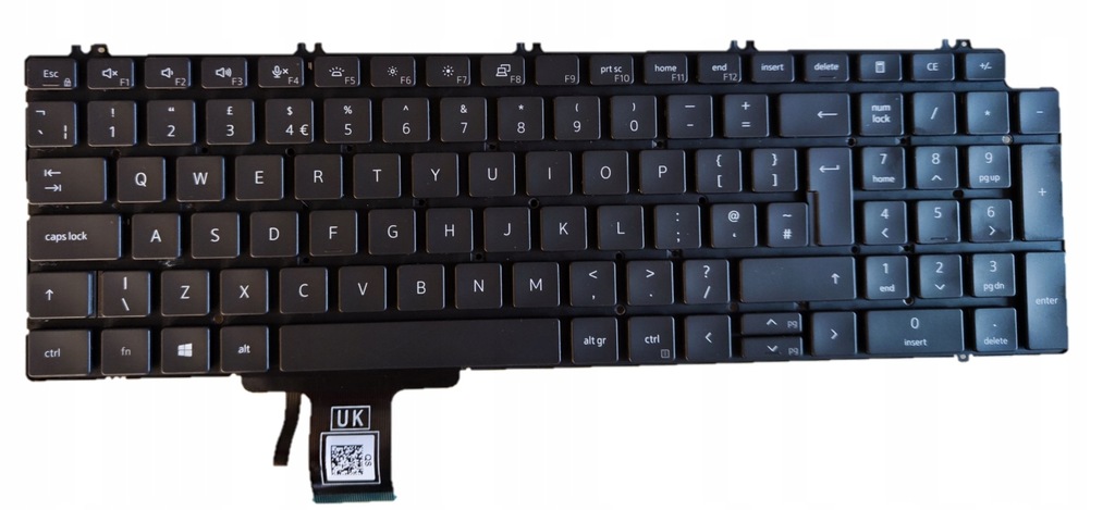 Dell R750 Tastiera Retroilluminata USA Per Dell Precision 7550 7560 7750 0713DM, Colore Nero Tastiera Dell Precision - Foto 8